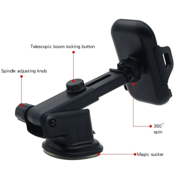Cellphone Holder 360° Mount Holder Car Windshield Stand #New - Picture 12 of 12